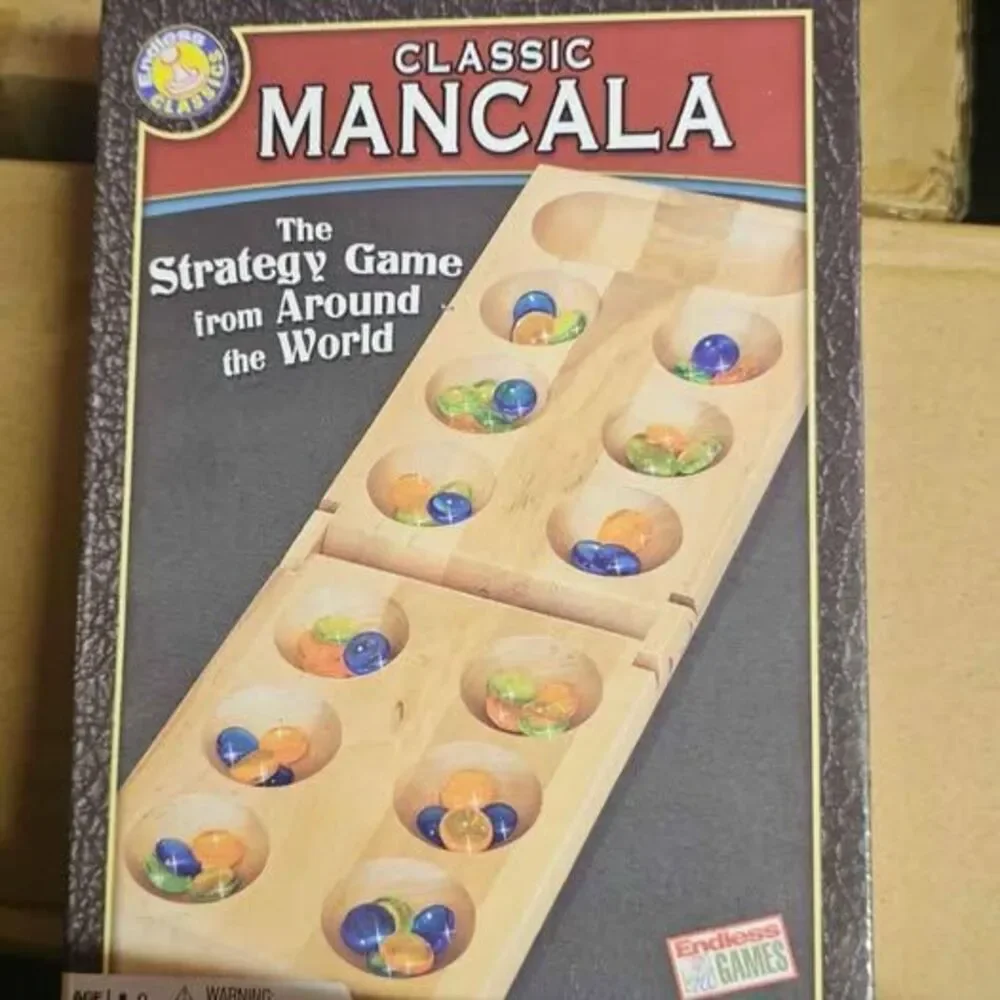 NEW Mancala Wood Board Game